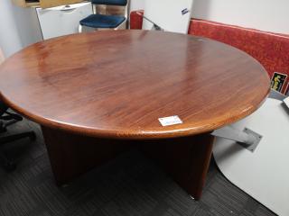 Round Wood Veneer Cafe or Office Table