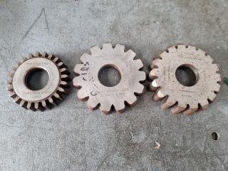 3 x Gear Shaper Cutters