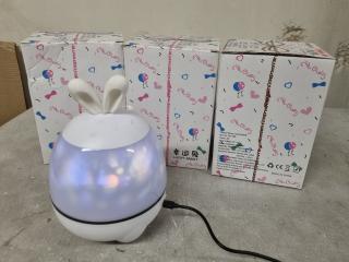 3x Lucky Rabbit LED Lamps