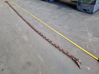 Large Single Leg Lifting Chain, 4.5m Length