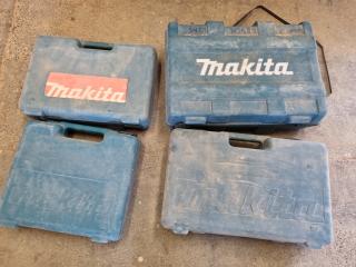 4x Assorted Empty Makita Power Tool Cases