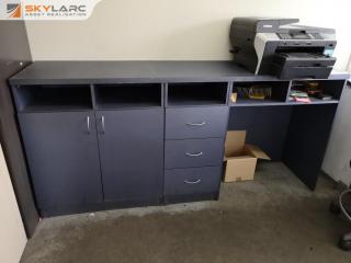 Office Wall Cabinet Storage Unit w/ Drawers