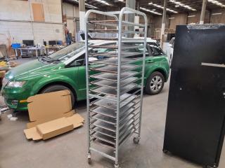 Commercial Baking Tray Rack w/ Aluminium Perforated Trays