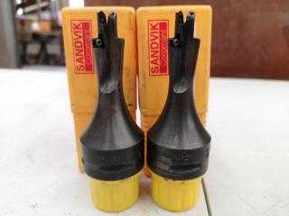 2x Sandvik Coromant CoroCut Capto C4 Indexable Boring Tools0