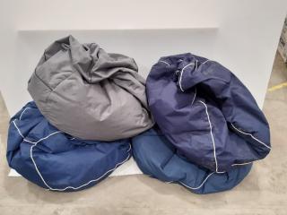 4 x Polyester Bean Bag Seats