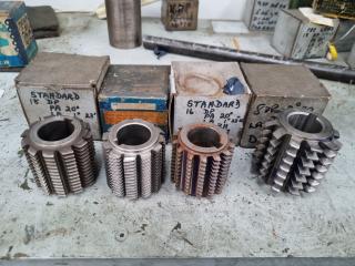 4 x Gear Hobber Cutters