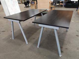 2x Contemporary Styled Office Tables