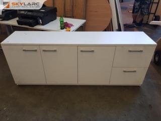 Large White Office Cupboard Unit