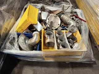 Pallet of Assorted Pipes and Valves