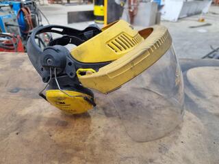 3M Headgear G500 Series Safety Face Sheild w/ Peltor Optine Ear Protectors