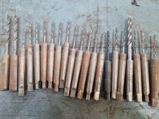 19x Assorted Drills w/ Morse Taper No.1 Shanks