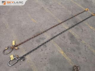 2x 2000kg Single Leg Lifting Chain Slings