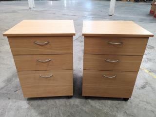 2x Office Mobile Drawer Units