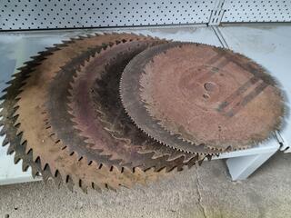 7x Assorted Used Circular Saw Blades