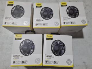 5x Baseus Rechargable Vehicle Fans