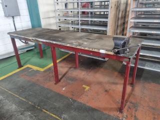 Large Workbench with Vice