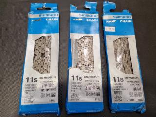 3x Shimano 11-Speed Bike Chains