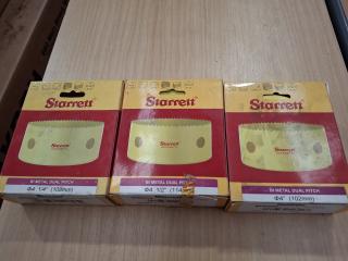 3 Starrett Hole Saws - New