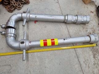 2x Aluminium Pipe Assemblies