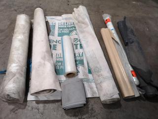 8x Assorted Rolls of Trades Materials, Wraps, Sheeting