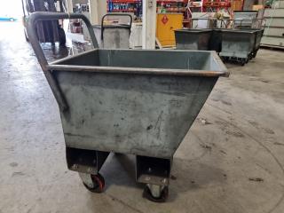 Heavy Duty Steel Scrap Material Bin Trolley