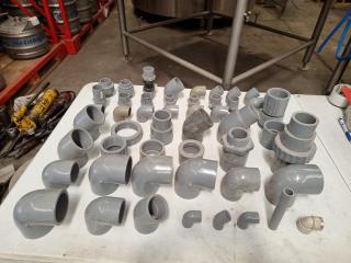 Large Assortment of 30 PVC Pipe Fittings