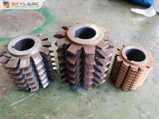 3 x Gear Hobber Cutters