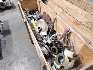 Crate Of Assorted Steel Parts