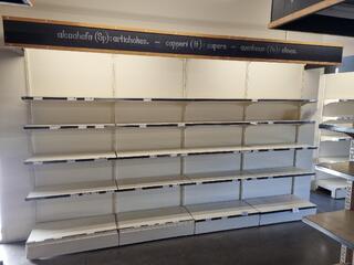 Wall Mounted Lighted Retail Shelving Assembly