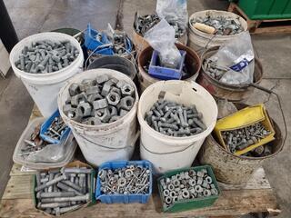 Pallet of Assorted Bolts, Nuts, Washers, & More