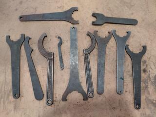 Assorted Spanner Wrench Set for Milling Chucks and Collets