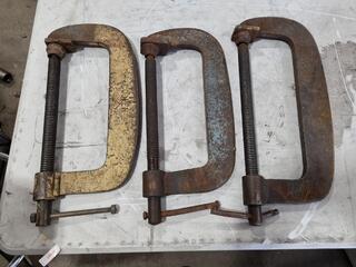3x G-Clamps, 250mm & 300mm sizes