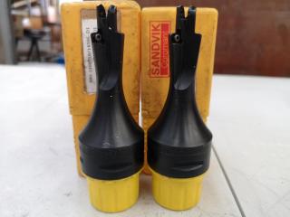 2x Sandvik Coromant CoroCut Capto C4 Indexable Boring Tools