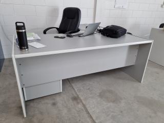 Office Corner Desk w/ Mobile Drawer Unit & Chair