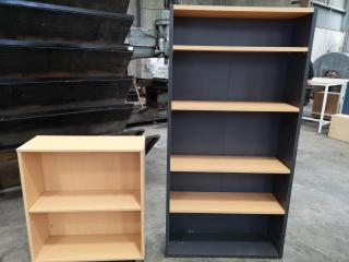 2x Office Bookshelf Storage Shelves