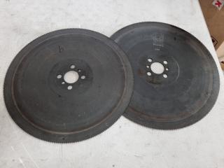 2x Grossi 350mm Diameter Saw Blades type HSS-DMo5