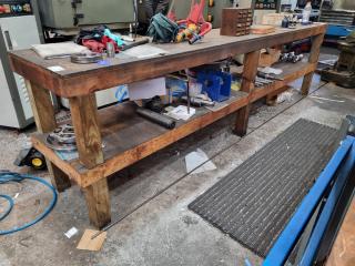 Heavy Wood Workbench Table
