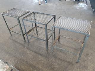 3 Engineering Workshop Mesh Top Tables