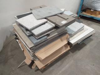 Pallet of Mixed Tiles/Pavers (Granite, Bluestine, Marble, Ceramic)