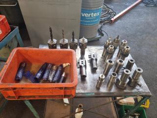 Large Assortment of Wickman Multitool Lathe Tools