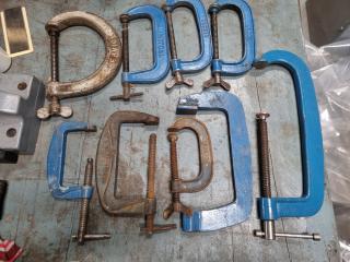 9x Assorted Vintage G-Clamps