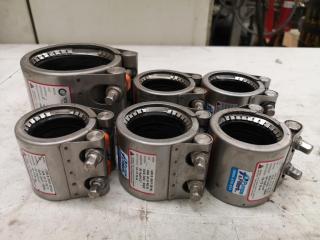 6x Grip Ring Pipe Couplings