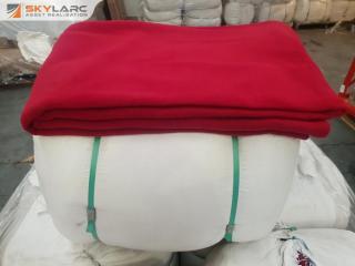 Bale of 10 Red Polarfleece Blankets