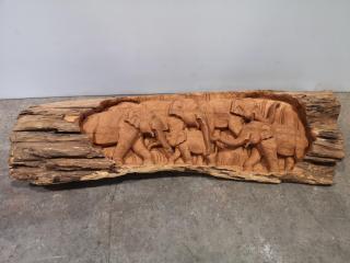 Hand Carved Elephant Wood Carving