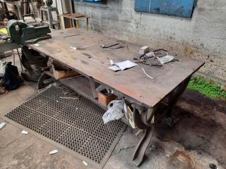 Large Workshop Workbench with Record Vice