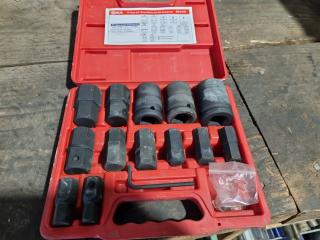 Enius 14-Piece 3/4" Drive Metric Hex Bit Socket Set