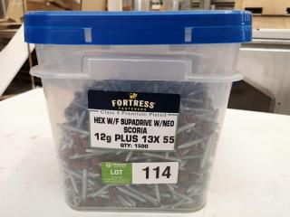 Fortress Hex Supadrive 12g Plus 13x55 Siding Screws, Bulk Lot