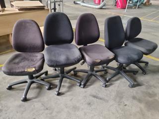 5x Gas-lift Office Desk Chairs