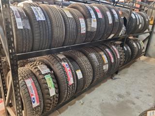 35x Automotive Tyres, Assorted Brands & Sizes, New