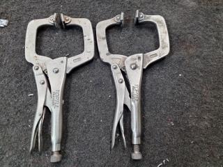 2x Toptul 11" C-Clamp Locking Pliers